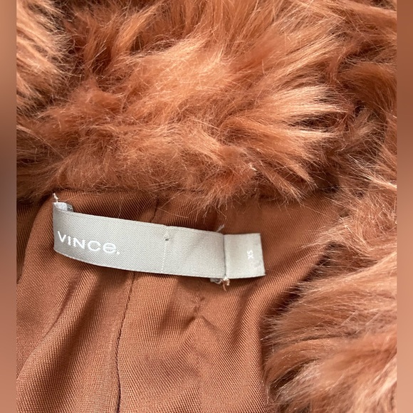 VINCE PLUSH FAUX FUR JACKET - Picture 3 of 8